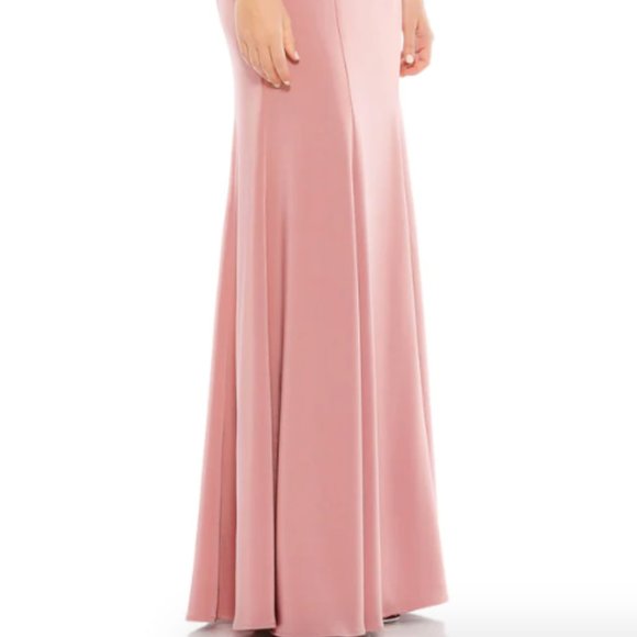 MAC DUGGAL 49093 EMBELLISHED NECK TRUMPET ROSE PINK GOWN sz 12 - Picture 8 of 9